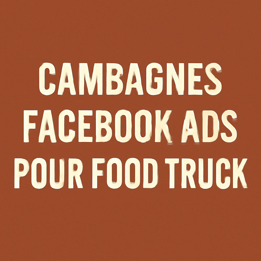 Campagnes facebook ads pour Food truck