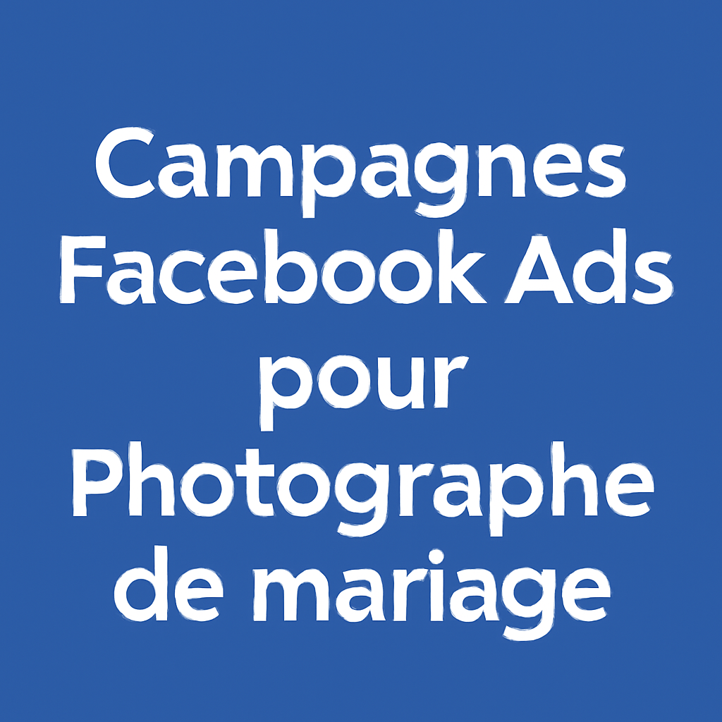Campagnes facebook ads pour Photographe de mariage