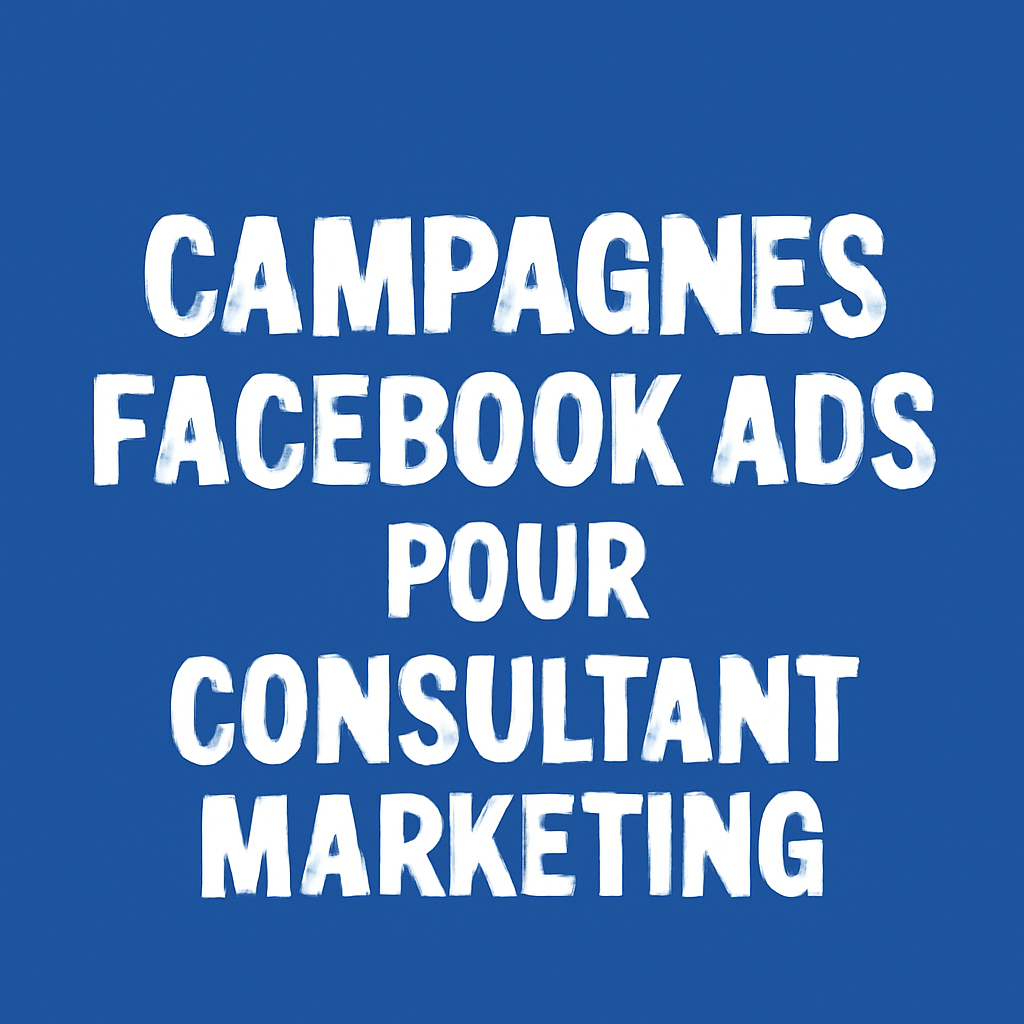 Campagnes facebook ads pour Consultant marketing