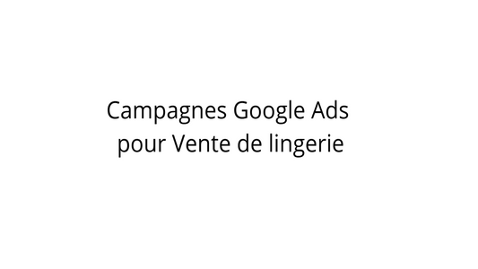 Campagnes Google Ads pour Vente de lingerie