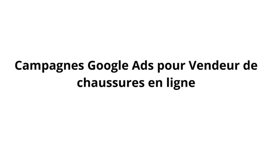 Campagnes Google Ads pour Vendeur de chaussures en ligne