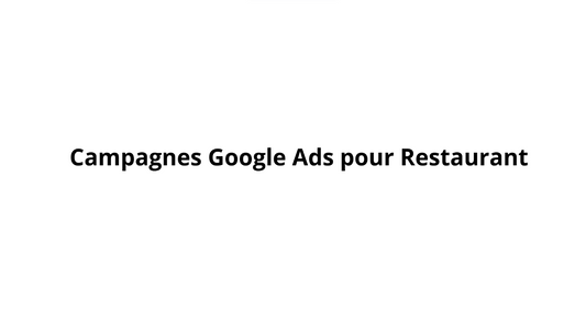Campagnes Google Ads pour Restaurant
