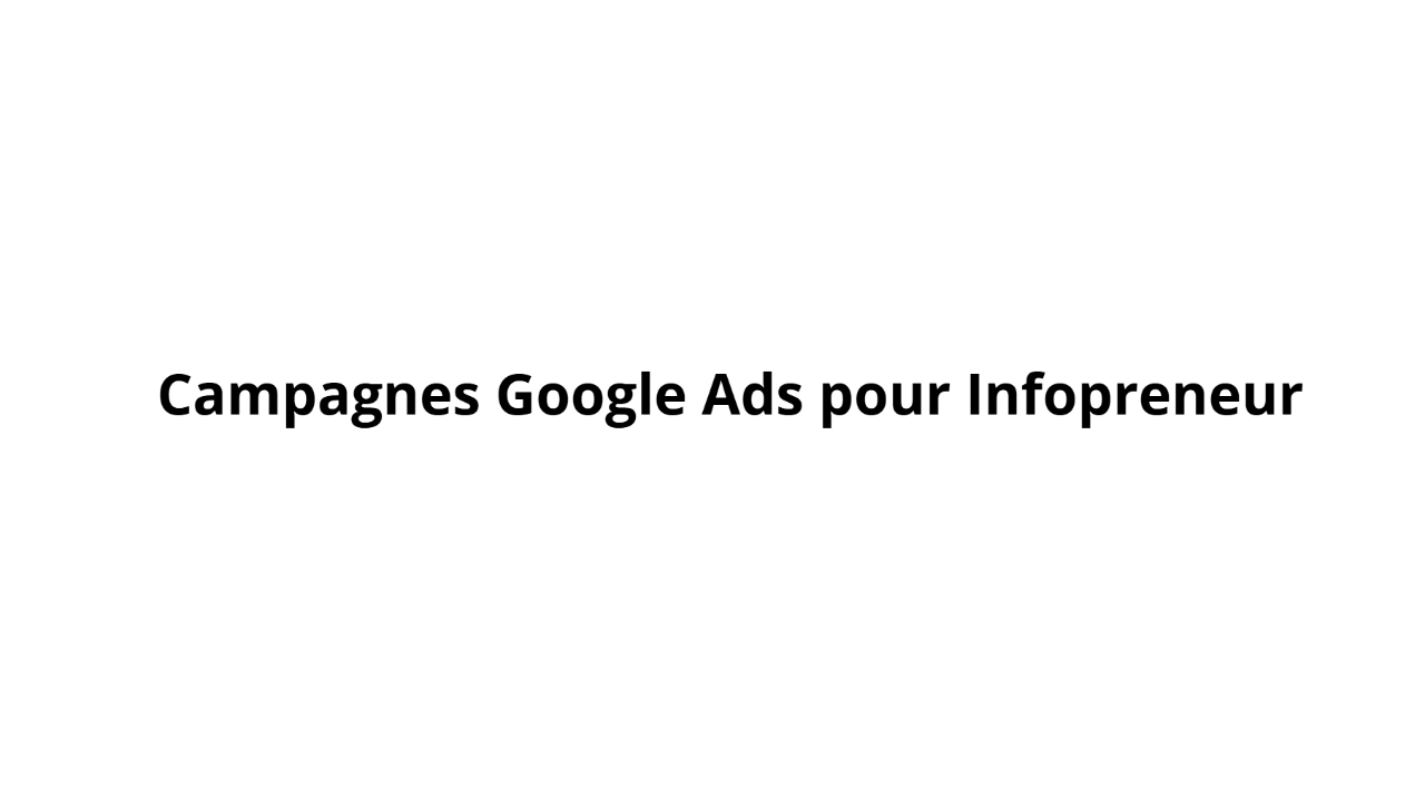 インフォプレナー向けGoogle Adsキャンペーン