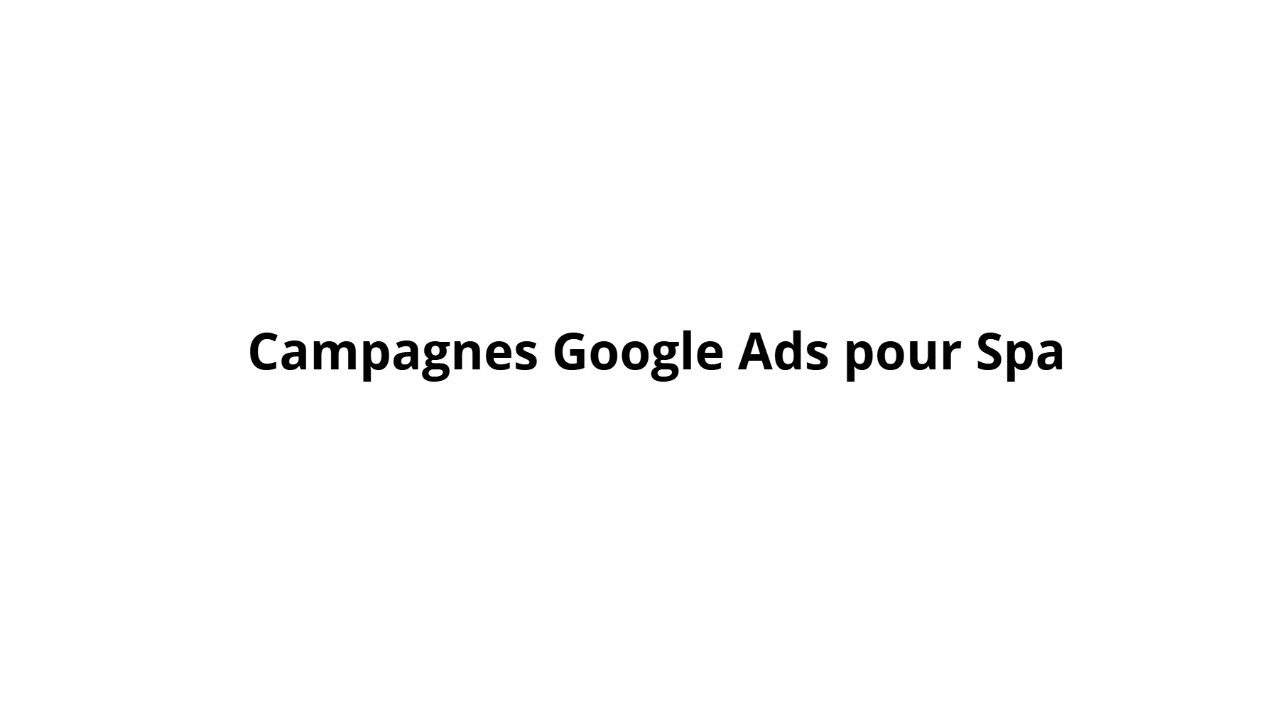 スパ向けGoogle Adsキャンペーン