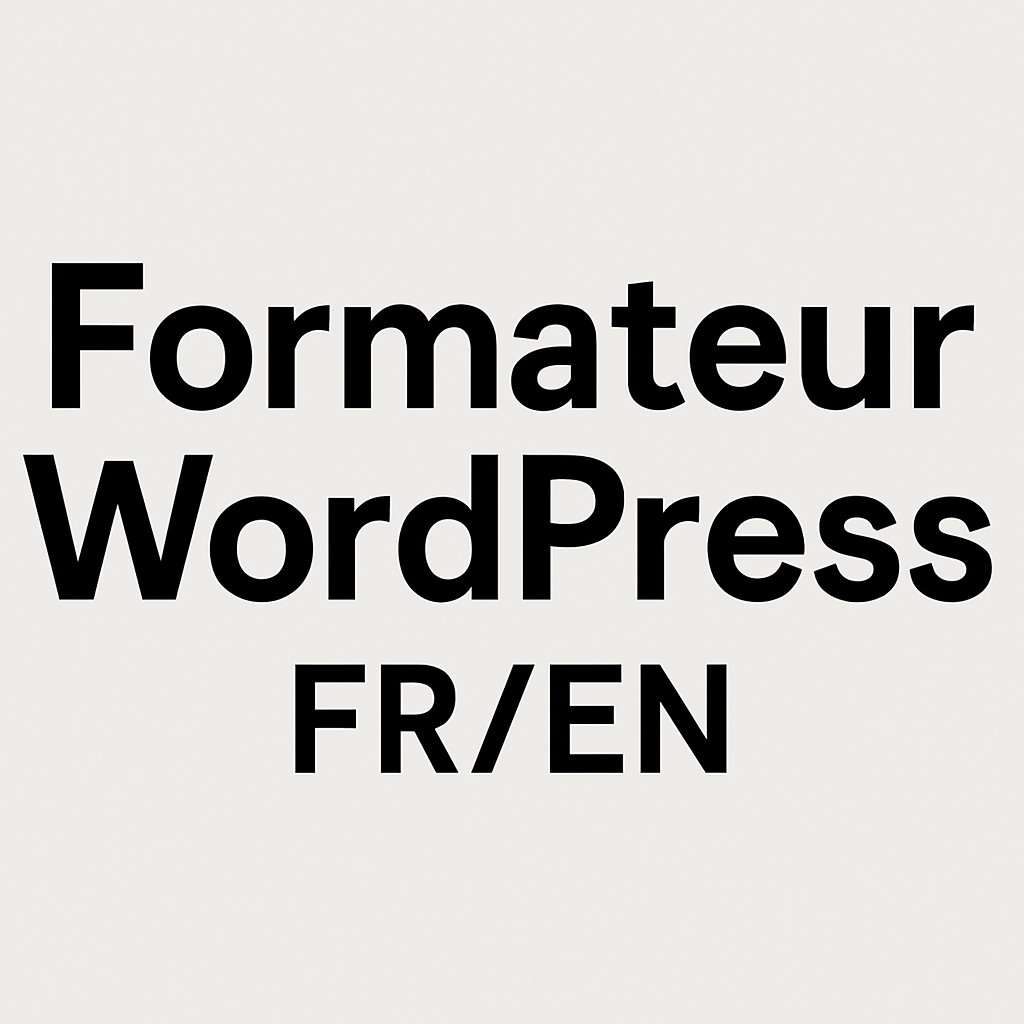 Formateur wordpress FR/EN