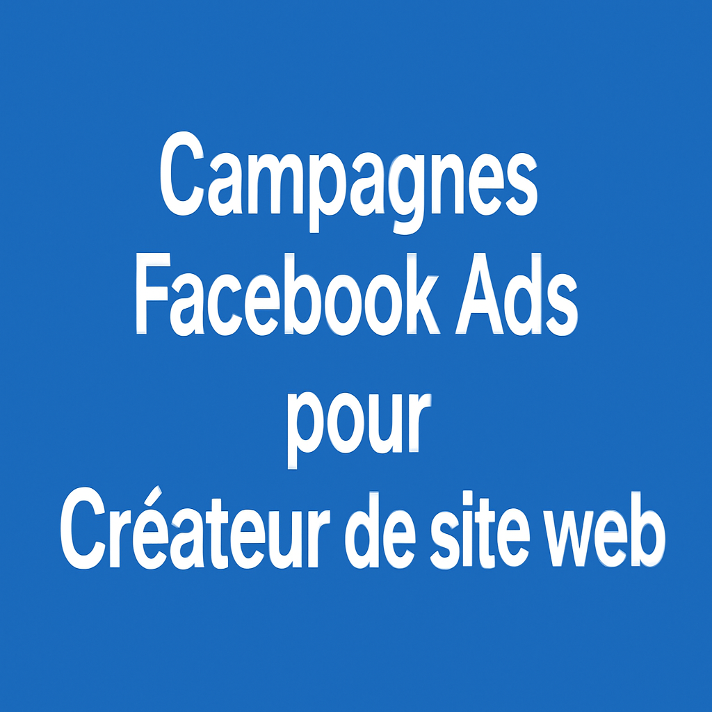 Campagnes facebook ads pour Créateur de site web