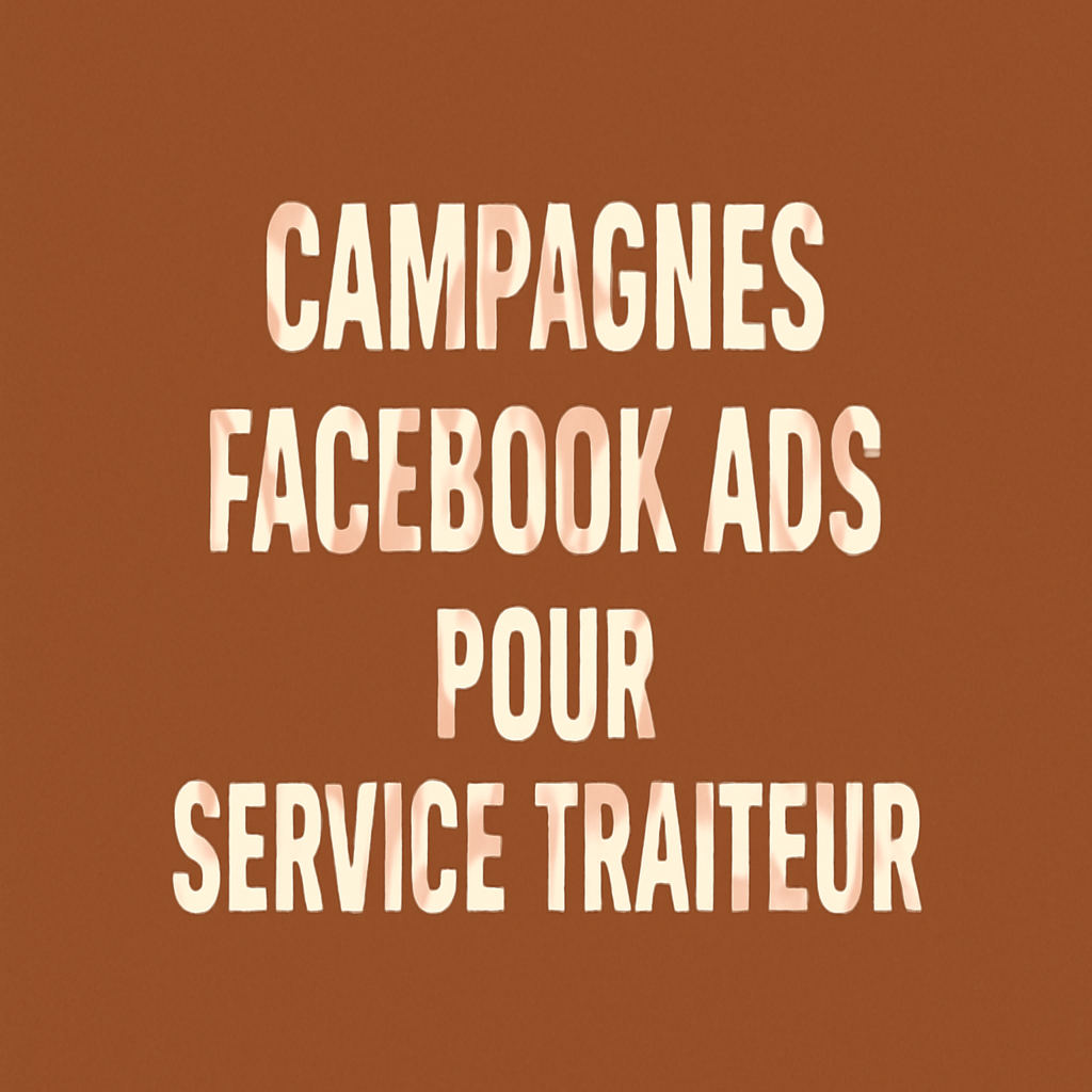 Campagnes facebook ads pour Service traiteur