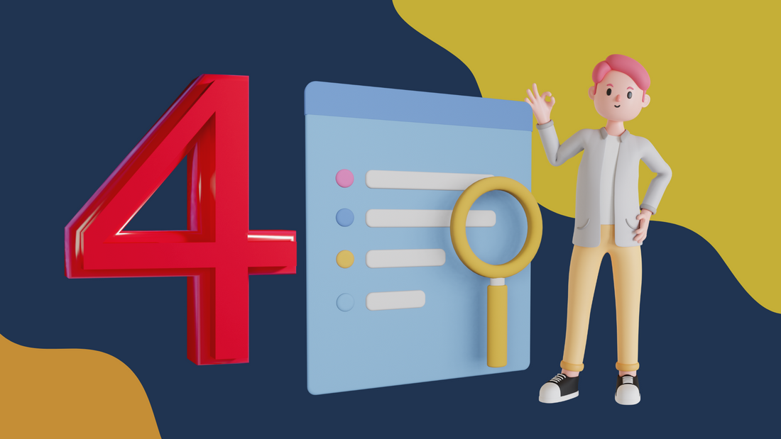 3D illustration of 4 seo report tips