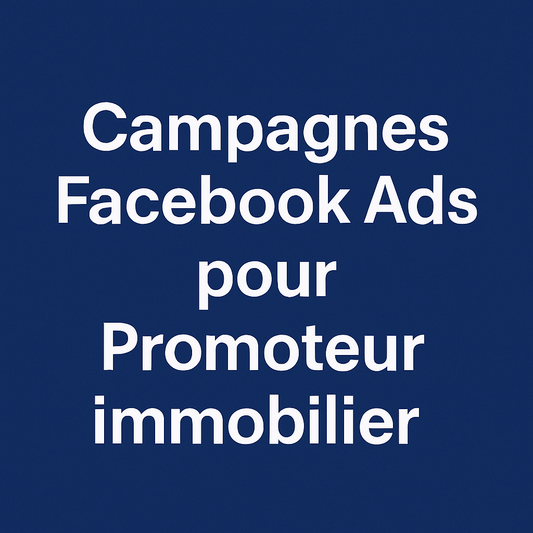 Campagnes facebook ads pour Promoteur immobilier