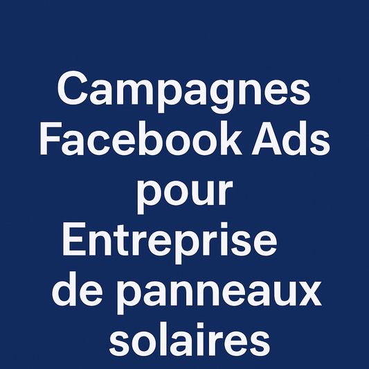 Campagnes facebook ads pour Entreprise de panneaux solaires