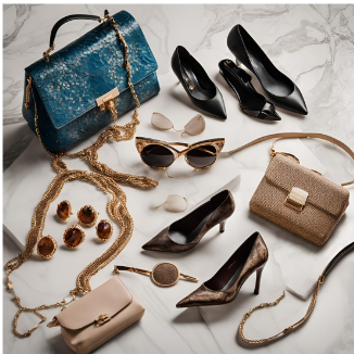 Photographie d'accessoires de mode : sacs, lunettes, chaussures