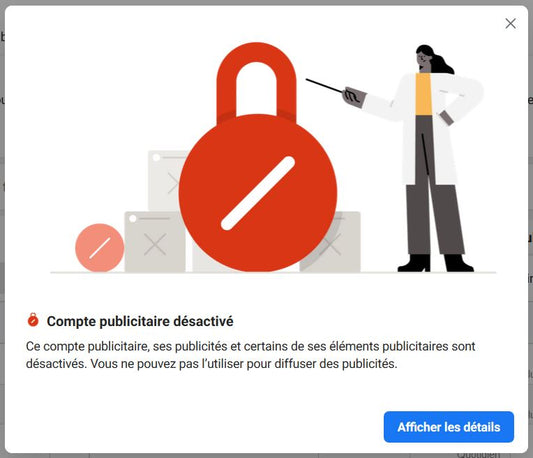 Déblocage de compte business facebook