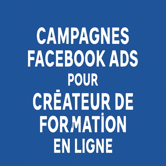 Campagnes facebook ads pour Créateur de formation en ligne