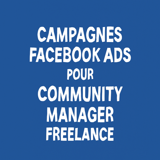 Campagnes facebook ads pour Community manager freelance