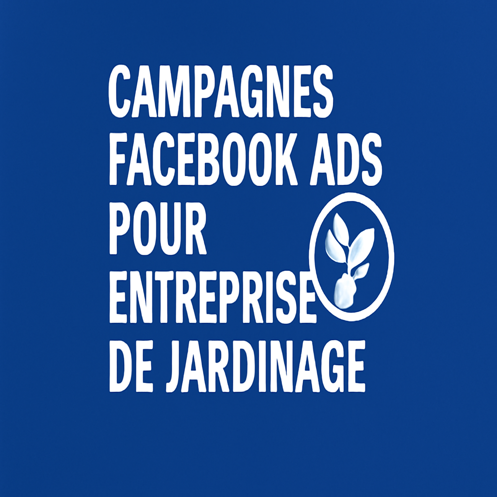 Campagnes facebook ads pour Entreprise de jardinage  