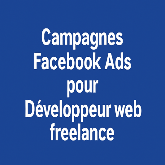 Campagnes facebook ads pour Développeur web freelance